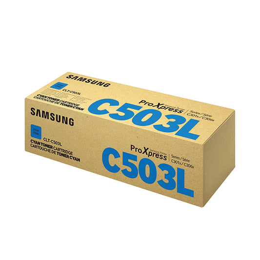 Samsung CLT-C503L High Yield Cyan Toner Cartridge SU014A