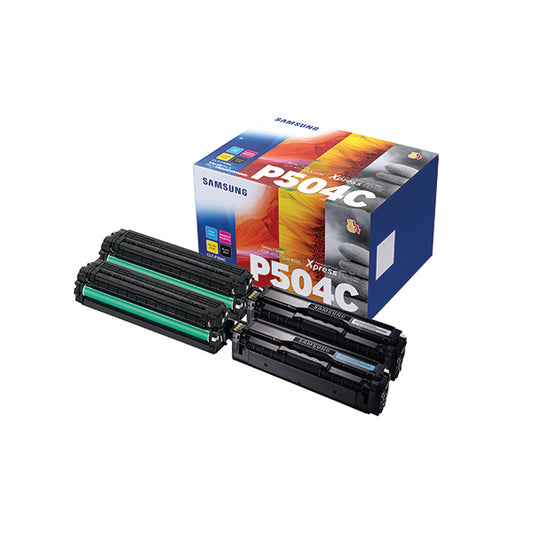 Samsung CLT-P504C CYMK Standard Yield Toner Cartridge (Pack of 4) SU400A