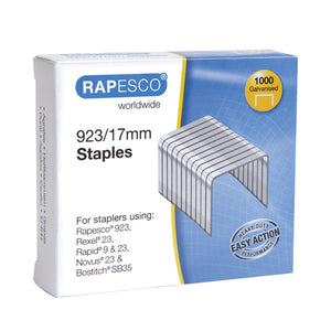 Rapesco 923/17mm Staples Galvanised Finish (Pack of 1000) 1240