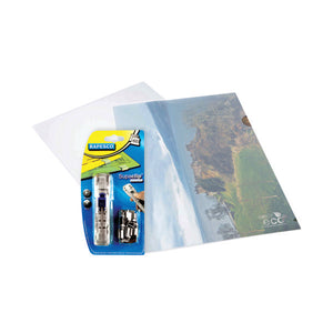 Rapesco Eco Cut Flush Folders A4 Clear FOC Supaclips (Pack of 100) HT810941