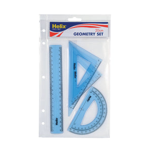 Helix Geometry 4 Tool Set (Includes scale ruler, 2 x set squares and protractor) Q88100