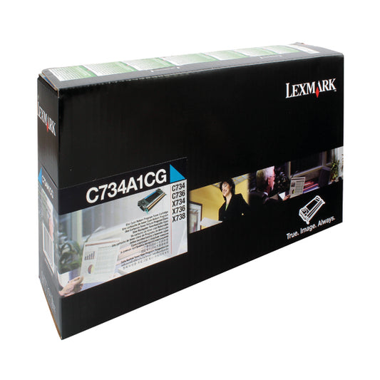 Lexmark Cyan Return Programme 6K Toner Cartridge C734A1CG