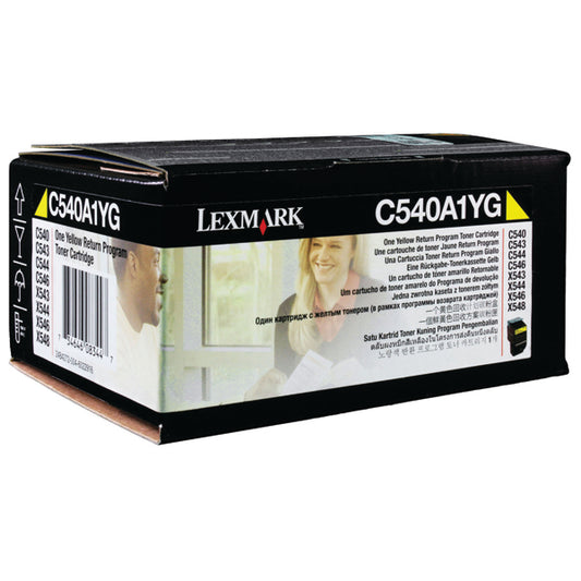 Lexmark Yellow Return Programme 1K Toner Cartridge C540A1YG