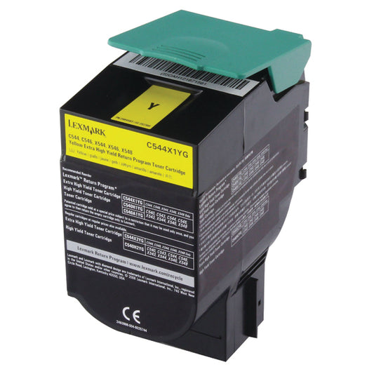 Lexmark Yellow Return Programme 4K Toner Cartridge C544X1YG