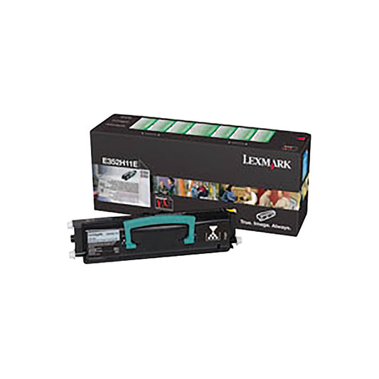 Lexmark E352 Black High Yield Return Program Toner Cartridge E352H11E