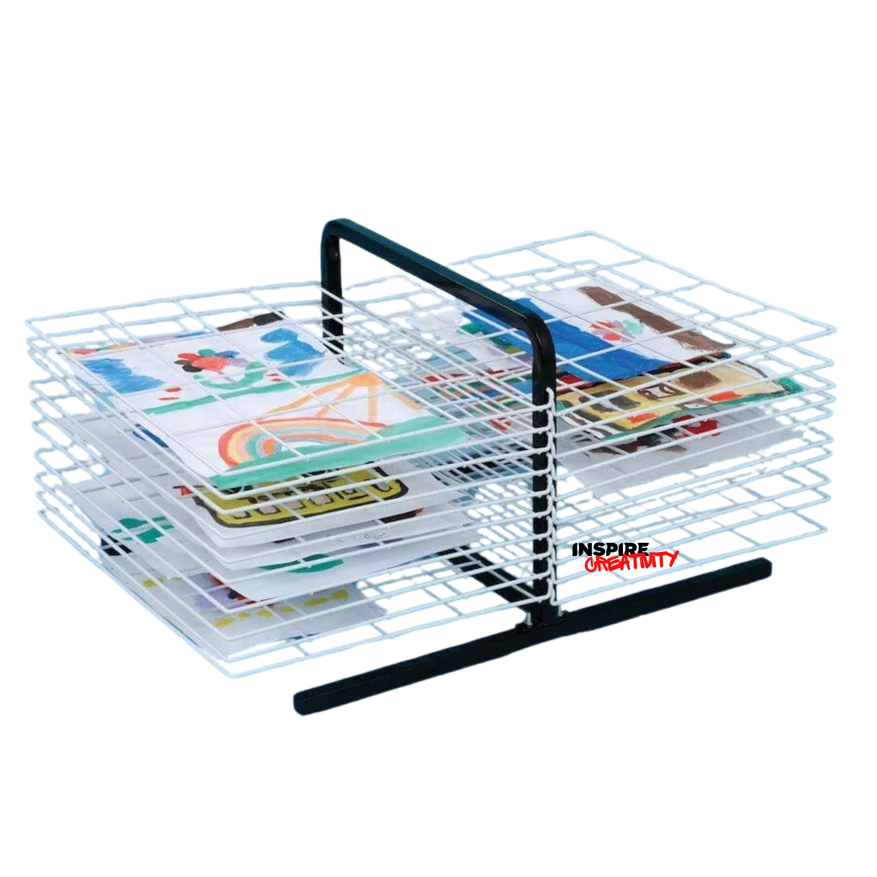 Tabletop Art Drying Rack 20 Shelf Spring Loaded