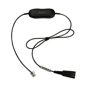 Jabra GN1221 Quick Disconnect (QD) to RJ9 Sound Limiter Coiled Cord 88007-99