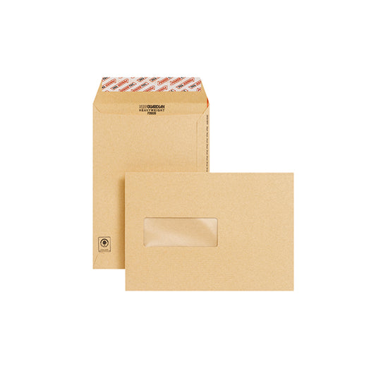 New Guardian C5 Envelope Window Peel/Seal Manilla (Pack of 250) F26639