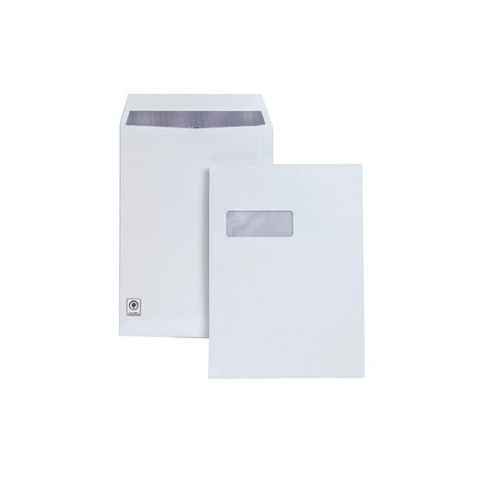 Plus Fabric C4 Envelope Pocket Window Self and Seal 120gsm White (Pack of 250) H27070