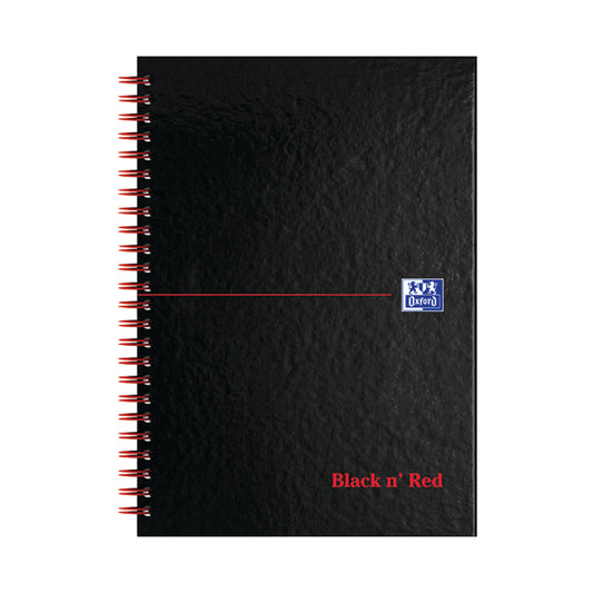 Black n' Red Wirebound  A-Z Hardback Notebook A5 (Pack of 5) 100080194