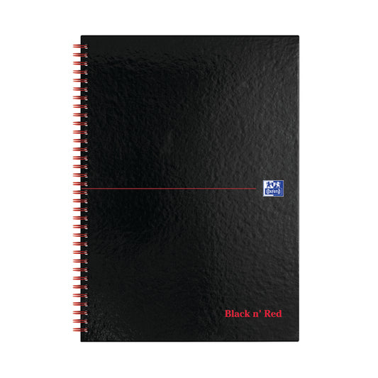 Black n' Red Wirebound Hardback Notebook 5mm Square A4 (Pack of 5) 100080201