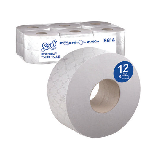 Scott Mini Jumbo Toilet Tissue Roll 200m (Pack of 12) 8614