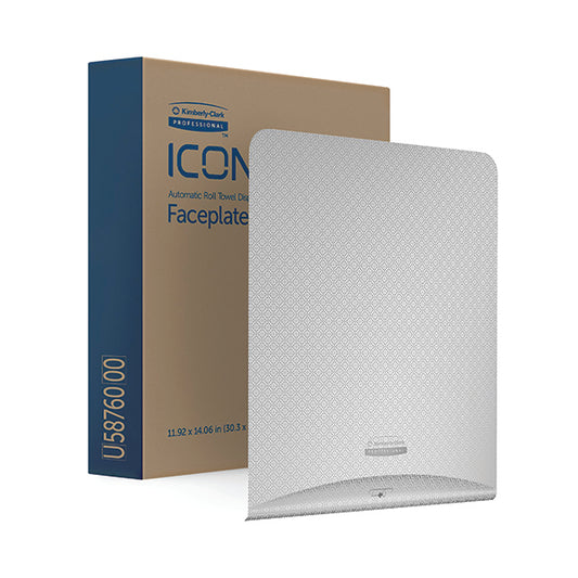 Kimberly Clark ICON Faceplate For Automatic Rolled Hand Towel Dispenser Silver Mosaic 58760