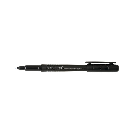 Q-Connect OHP Pen Permanent Fine Black (Pack of 10) KF01068