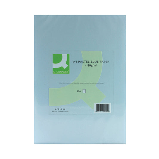 Q-Connect Blue Coloured A4 Copier Paper 80gsm Ream (Pack of 500) KF01094
