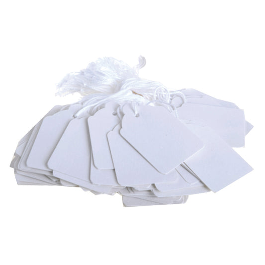Strung Ticket 41x25mm White (Pack of 1000) KF01619