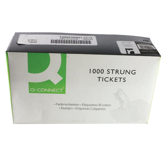 Strung Ticket 70x44mm White (Pack of 1000) KF01622
