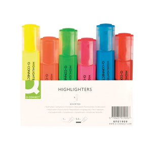 Q-Connect Assorted Highlighter Pens (Pack of 6) KF01909