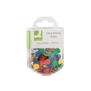 Q-Connect Drawing Pins Coloured (Pack of 1200) KF02020Q