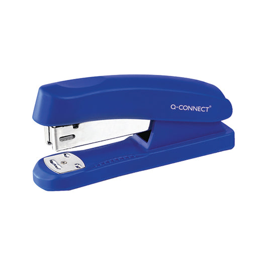 Q-Connect Half Strip Plastic Stapler Blue (Capacity: 20 sheets of 80 gsm paper) KF02151