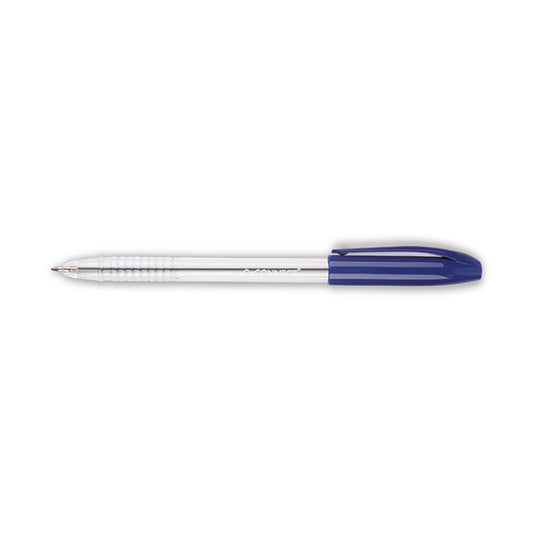 Q-Connect Grip Stick Ballpoint Pen Medium Blue (Pack of 20) KF02458