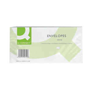 Q-Connect DL Envelopes Window Peel and Seal 100gsm White (Pack of 500) KF03000