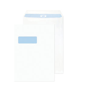 Q-Connect C4 Envelopes Window Peel and Seal 100gsm White (Pack of 250) KF03292