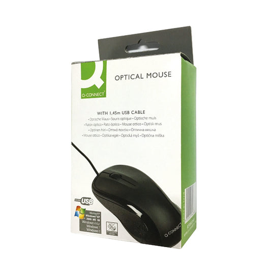 Q-Connect Black Scroll Wheel Mouse KF04368