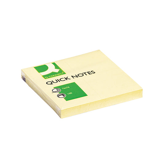 Q-Connect Quick Notes 76 x 76mm Yellow (Pack of 12) KF10502