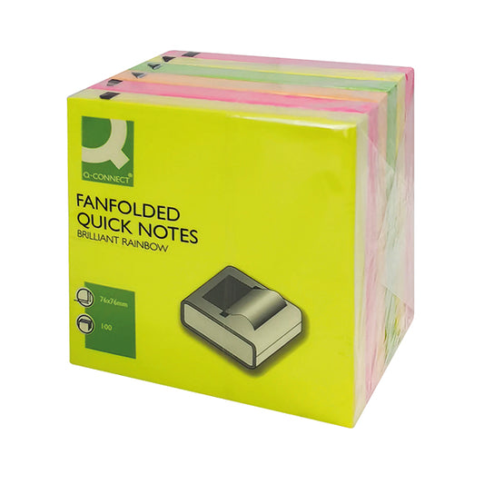 Q-Connect Fanfold Notes Assorted (Pack of 6) 48201030