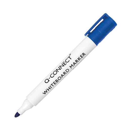 Q-Connect Drywipe Marker Pen Blue (Pack of 10) KF26036