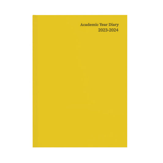 Academic Diary Week To View A5 Yellow 2023-2024 KF3A5AYL23