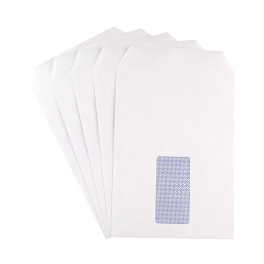 Q-Connect C5 Envelopes Window Pocket Self Seal 90gsm White (Pack of 500) 9000020