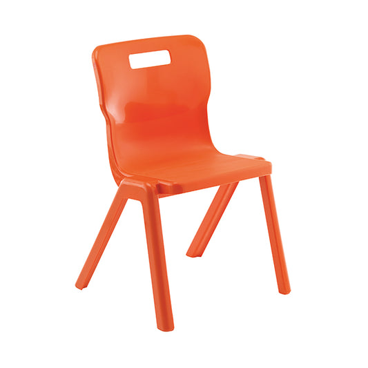 Titan One Piece Classroom Chair 432x408x690mm Orange (Pack of 10) KF78565