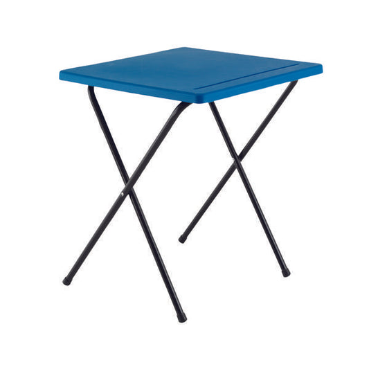 Titan Folding Exam Desk 600x600x710mm Polypropylene Blue KF78652