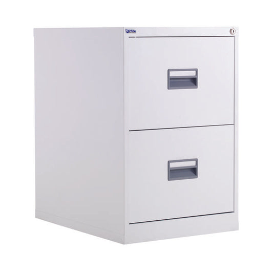 Talos 2 Drawer Filing Cabinet 465x620x700mm White KF78765