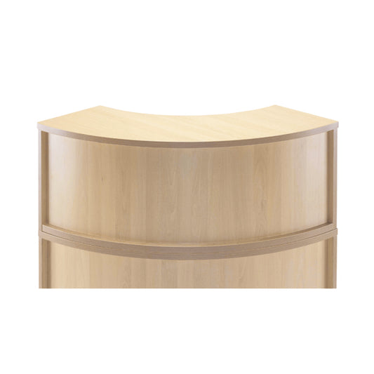 Jemini Reception Modular Corner Riser Unit 800x800x400mm Maple KF78975