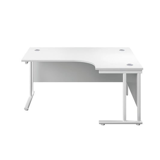 Serrion Radial Right Hand Cantilever Desk 1500mm White KF800199