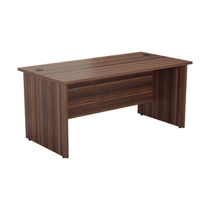 Jemini Rectangular Panel End Desk 1600x800x730mm Dark Walnut KF804512