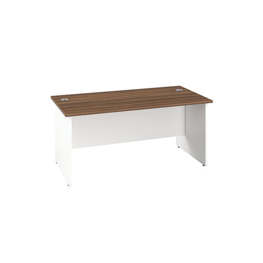 Jemini Rectangular Panel End Desk 1400x800x730mm Dark Walnut KF804758