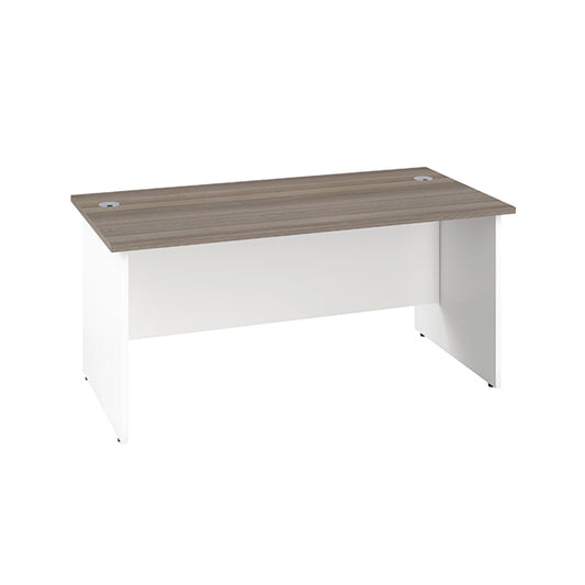 Jemini Rectangular Panel End Desk 1600x800x730mm Grey Oak KF804772