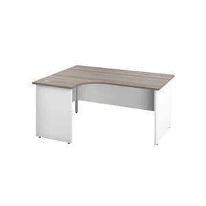 Jemini Switch Radial Left Hand Desk 1800x1200x730mm Grey Oak KF805496