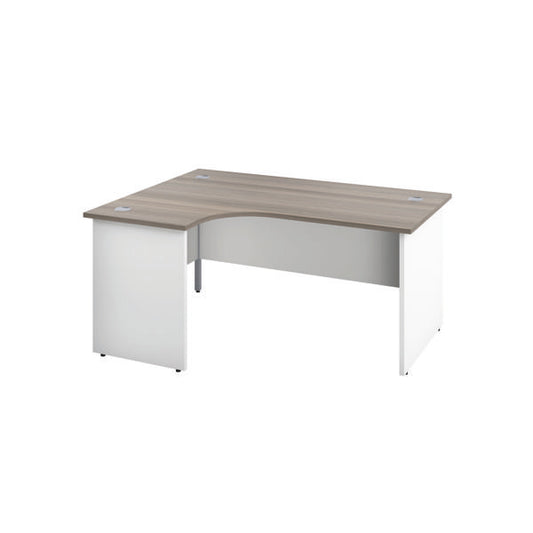 Jemini Switch Radial Left Hand Desk 1800x1200x730mm Grey Oak KF805496