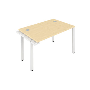 Jemini 1 Person Extension Bench Desk 1200x800x730mm Maple/White KF808589