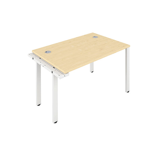 Jemini 1 Person Extension Bench Desk 1200x800x730mm Maple/White KF808589