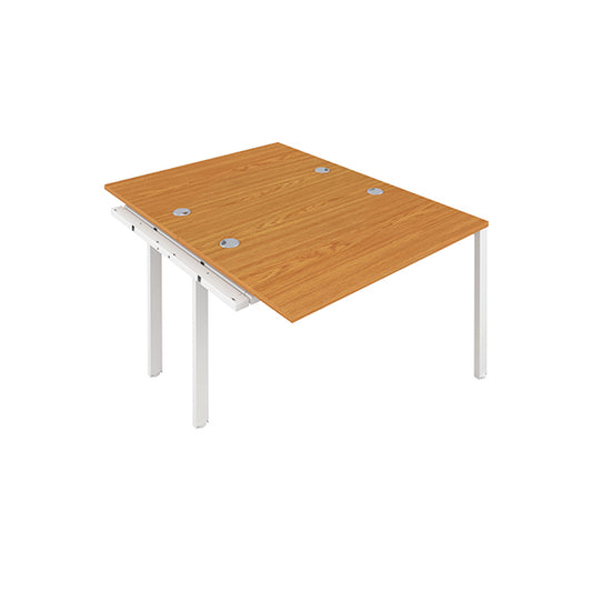 Jemini 2 Person Extension Bench Desk 1200x1600x730mm Nova Oak KF808626