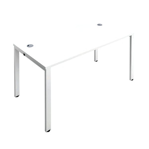 Jemini 1 Person Bench Desk 1400x800x730mm White/White KF808879