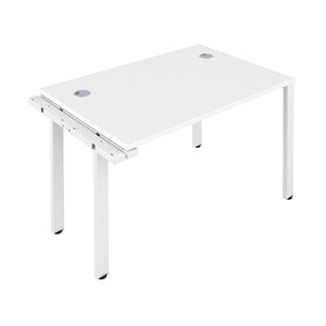 Jemini 1 Person Extension Bench Desk 1400x800x730mm White/White KF808930