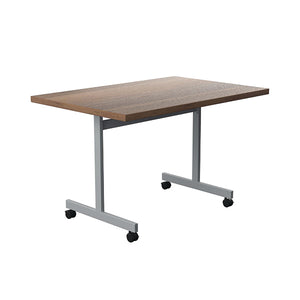 Jemini Rectangular Tilting Table 1200x800x720mm Dark Walnut/Silver KF816783