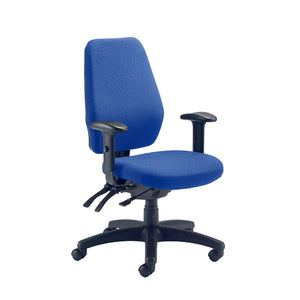 Avior Centro Call Centre Chair with 2D Adjustable Arms Fabric Royal Blue KF81974